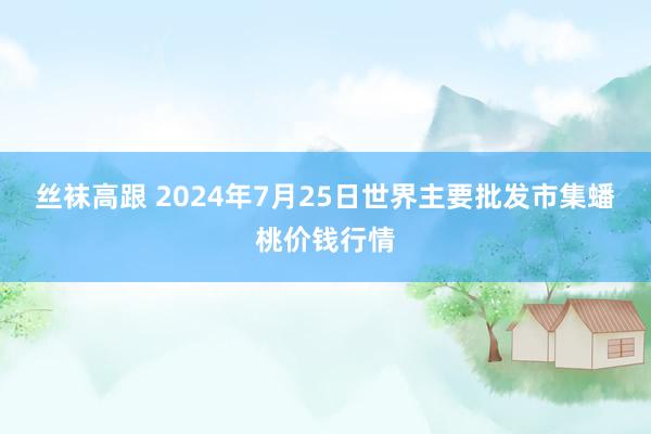 丝袜高跟 2024年7月25日世界主要批发市集蟠桃价钱行情