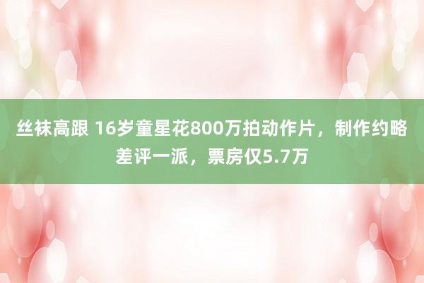 丝袜高跟 16岁童星花800万拍动作片，制作约略差评一派，票房仅5.7万