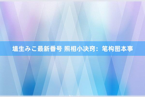 埴生みこ最新番号 照相小决窍：笔构图本事