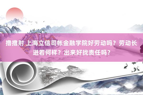 撸撸射 上海立信司帐金融学院好劳动吗？劳动长进若何样？出来好找责任吗？